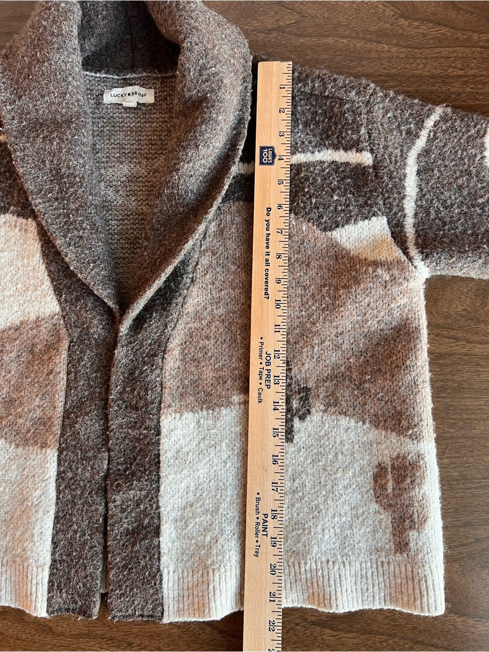 Lucky Brand Horse Shawl Collar Cardigan Sweater Womens L Western Equestrian Fall - Picture 5 of 9